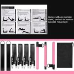 Pilates Bar Kit with Resistance Bands(4 x Resistance Bands),3-Section Pilates Bar with Stackable Bands Workout Equipment for Legs,Hip,Waist and Arm