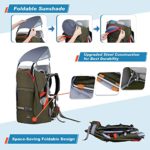 WIPHA Baby Backpack Carrier, Ergonomic Child Carrier Hiking with Sun Canopy, Safe Toddler Hiking Backpack Carrier with Large Storage Space&Insulated Pocket, Adjustable Padded Child Seat