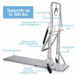 AeroPilates Precision Cadillac Studio Tower | Four Free Online Expert-Guided Workouts Included | Stream From Any Device, Gray