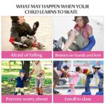 Skate Trainer – Roller Skater Aids to Learn Skating Independently, Skating Protective Gear for Boys and Girls to Avoid Falls & Injuries, with Thickened Steel Pipe and Universal Wheel, Bright Color