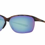 Oakley Women’s OO9191 Unstoppable Rectangular Sunglasses, Matte Brown Tortoise/Prizm Deep Water Polarized, 65 mm