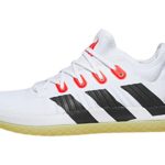 adidas Men’s Stabil Next Gen Primeblue Tokyo Handball Shoes, White/Core Black/Solar Red, 13