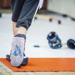 Hockey Revolution Adjustable Sliding Board – Indoor and Outdoor Training Tiles with Stoppers, Booties, Rubber Mat & App – Compact & Portable Shooting and Pass Practice Equipment – My Slide Board Lit