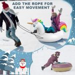 Snow Tube,47 Inch Inflatable Snow Sleds with Soft Handles,Snow Tubes for Sledding Heavy Duty, Snow Toys for Kids Outdoor with Uphill Pull Cord Straps, Pool Float for Kids and Adults