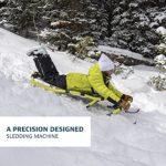 Yukon Hammerhead Pro HD Steerable Snow Sled with Aluminum Frame , Green ,51″ x 22.5″