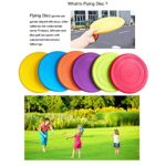 SUHEEUS Kids Flying Disc Toy Outdoor Playing Lawn Game Disk Flyer for Kindergarten Teaching Soft Silicone Colorful 6 Pack Bulk Set…