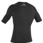 O’Neill Wetsuits Men’s Basic Skins UPF 50+ Short Sleeve Rash Guard, Black, X-Large
