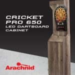 Arachnid E650 Free Standing Dartboard Cabinet Set, Rustic (E650FSRT-BK2)