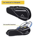 Himal 3 Racquet Tennis-Bag Premium tennis-racket-bag With Protective Pad, Professional or Beginner Tennis Players, Lightweight Tennis Bag for All Ages ,Black