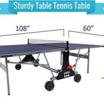 KETTLER Sport Axos Outdoor Table Tennis Table Bundle with Rackets and Balls