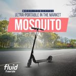 fluid Mosquito Electric Scooter | Ultra-Portable 29 lb and 25+ mph Fast | Simple Foldable Electric Scooter | Water Resistant Electric Scooter for Adults with Impressive Range and Road Safety Features