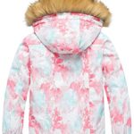 Pursky Girl Waterproof Winter Coat Outdoor Snowboarding Ski Jacket Pink Floral 8