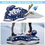 Snow Tube for Sledding with Backrest, 47 Inch Inflatable Snow Sled for Kids and Adults, Snow Tube Heavy Duty Thick Material with Sturdy Handles, Blow up Sleds for Snow, Christmas, Winter, Outdoor