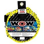Wow World of Watersports 3k 60 ft. Tow Rope with Floating Foam Buoy 1 2 or 3 Person Tow Rope for Boating, 17-3030