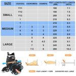 ANCHEER Youth Inline Skates for Kids and Women Adjustable Blades Roller Skates with Light Up Wheels Outdoor in Line Skating for Girls and Boys Beginner Skates Size 12-8