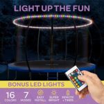 JoyBerri Trampoline – Kids Outdoor Recreational Trampoline for Kids and Adults / with Safety Enclosure Net and LED Lights / Large Trampoline for Adults / Trampolin / Trampoline with net (12 Feet)