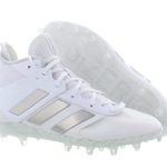 adidas Unisex Adizero Lacrosse Cleats Shoe, White/Silver Metallic/Silver Metallic, 10 US Men