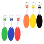 6 Pcs Floating Keychain for Boat Keys Oval Floating Keychain Boat Key Pendant Boat Key Float Suit for Boating,Kayak,Fishing,Kite Surfing, Sailing and Outdoor Water Sports
