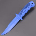 Rubber Training Knife for Martial Arts (Blue)