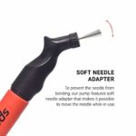 SPORTBIT Ball Pump with 5 Needles – Push & Pull Inflating System – Great for All Sports Balls – Volleyball Pump, Basketball Inflator, Football & Soccer Ball Air Pump – Goes with Needles Set (Red)
