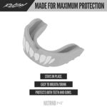 2 Pack Nxtrnd Rush Mouth Guard Sports, Professional Mouthguards for Boxing, Jiu Jitsu, MMA, Wrestling, Football, Lacrosse, and All Sports, Fits Adults, Youth, and Kids 11+ (Silver)
