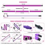 Viajero 2022 Pilates Bar Kit with 2 Latex Exercise Resistance Bands for Portable Home Gym Workout, 3-Section Sticks All-in-one Strength Weights Equipment for Body Fitness Squat Yoga with E-Book Video