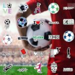 Soccer Stickers 50PCS Soccer Gifts Girls,Soccer Gifts for Teen Girls,Soccer Gift,Gsoccer Stickers for Water Bottles,Soccer Gifts for Boys,Soccer Gift Decal(Soccer Stickers)