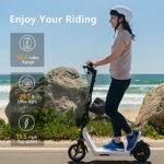 OKAI ES50B Electric Scooter – 12.4 Miles Range & 15.5 MPH – Lightweight and Foldable E Kick Scooter for Kids, Teens & Adults