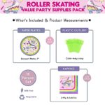 Roller Skating Value Party Supplies Packs (for 16 Guests), Skateboard Birthday Party Decorations, Skateboard Theme Party, Roller Skate Party, Roller Skating Theme Party, Blue Orchards