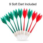 Ylovetoys Dart Board Soft Tip Safety Kids Dart Board Set Boys Toys Gifts, 16.4 inch Rubber Dartboard with 9 Soft Tip Safe Darts Great Game for Office and Family Leisure Sport