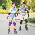 JBM Adult Skateboarding Protective Gear, Adult Helmet and Pads Youth Skateboard Helmet and Pads Adult Knee Pads Elbow Pads Protection for Skateboarding, Inline Skates, Roller Skates and Scooter