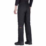 FREE SOLDIER Men’s Waterproof Snow Insulated Pants Winter Skiing Snowboarding Pants with Zipper Pockets (Black Medium(34-36)/32L)