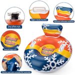 Swimbobo Snow Tube Inflatable Snow Sled for Kids and Adults with Backrest (Orange)