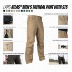 LAPG Atlas Men’s Tactical Cargo Pants, Lightweight Stretch Tactical Pants, Charcoal Ripstop Work Pants – 34 x 32