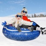 47 Inch Snow Tube, Inflatable Snow Tube for Children and Adults, Double Layer Bottom, Heavy Duty Snow Sled for Kids and Adults Durable Sledding Tubes,0.6mm Material Snow Toys for Outdoor