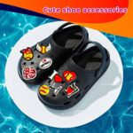 12PCS Softball Shoes Charms for Clog Sandals Decoration, Sports Balls Shoe Charms for Men Boys Teens Girls Women Lover Party Favors