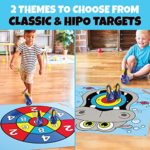 Inflatable Lawn Darts Game – Indoor Family Games for Kids and Adults – 3 XL Inflatable Floor Darts with 2 Sided Playing Mat and 4 Pegs, Easy to Set-Up Safe Outdoor & Indoor Games for Adults & Family