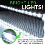 Franklin Sports LED Table Tennis Net and Glowing Paddles and Balls – Portable and Easy Setup That Fits Most Ping Pong Tables – Great for Family Fun Or Pro Play!