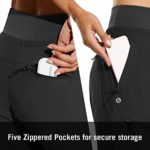 BALEAF Women’s Quick Dry Hiking Pants Lightweight Jogger Hiking Cargo Pants with Zipper Pockets High Waist Dark Gray M