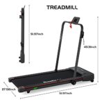 HouseFit Under Desk Treadmill with Bluetooth APP for Walking and Running Mode 2 in 1 Small Treadmill for Apartment with iPad and Phone Support LCD Display