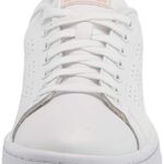 adidas Women’s Advantage Tennis Shoe, White/White/Copper Metallic, 8.5