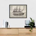 Ship Of The Line Art 8×10 inc. Unframed Poster Art Vintage Ship Print Warship Wall Decor Sailing Ship Artworks Tall Ship Home Office Decor Nautical Wall Decor