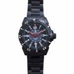 Smith & Wesson Men’s Emissary Swiss Tritium H3 Watch with Tactical Heavy Duty Stainless-Steel Case and Band, Rotating Bezel, Durable Military Watch, Tactical Tough, Quartz Japanese Movement (Black)