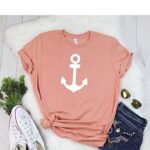 Anchor T Shirt Womens T-Shirt Casual Top Graphic Tee Short Sleeve Shirt Sailing T Shirt Ocean T Shirt