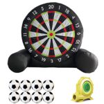 Outdoor Inflatable Soccer Dart Board with 8pcs Soccer Ball for Dartboards Sport Game Include 370w Blower