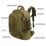 ARMYCAMOUSA 40L Outdoor Expandable Tactical Backpack Military Sport Camping Hiking Trekking Bag (OD Green 08001A)