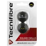 Tecnifibre Double Yellow Dot Squash Balls – 4 Pack