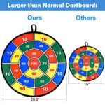 Dart Board for Kids, 29″ Large Fabric Dartboard with 16 Sticky Balls and a Hook, Upgraded Safe Dart Game Toy Gift for Boys Girls Children Indoor Outdoor Party