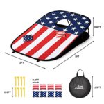 Collapsible Cornhole Set Outdoor Game – Portable Cornhole Boards Corn Hole Set with 8 Cornhole Bean Bags and Carrying Case for Yard Games, Outside Indoor Fun Activities for Kids Adults Family