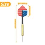Jawflew Steel Tip Darts, Professional Metal Darts with National Flag Flights, Metal Tip Darts Set for Electronic Dartboard, Dart Metal Tip Set, 4 Styles,4 PCS (Pack of 4)